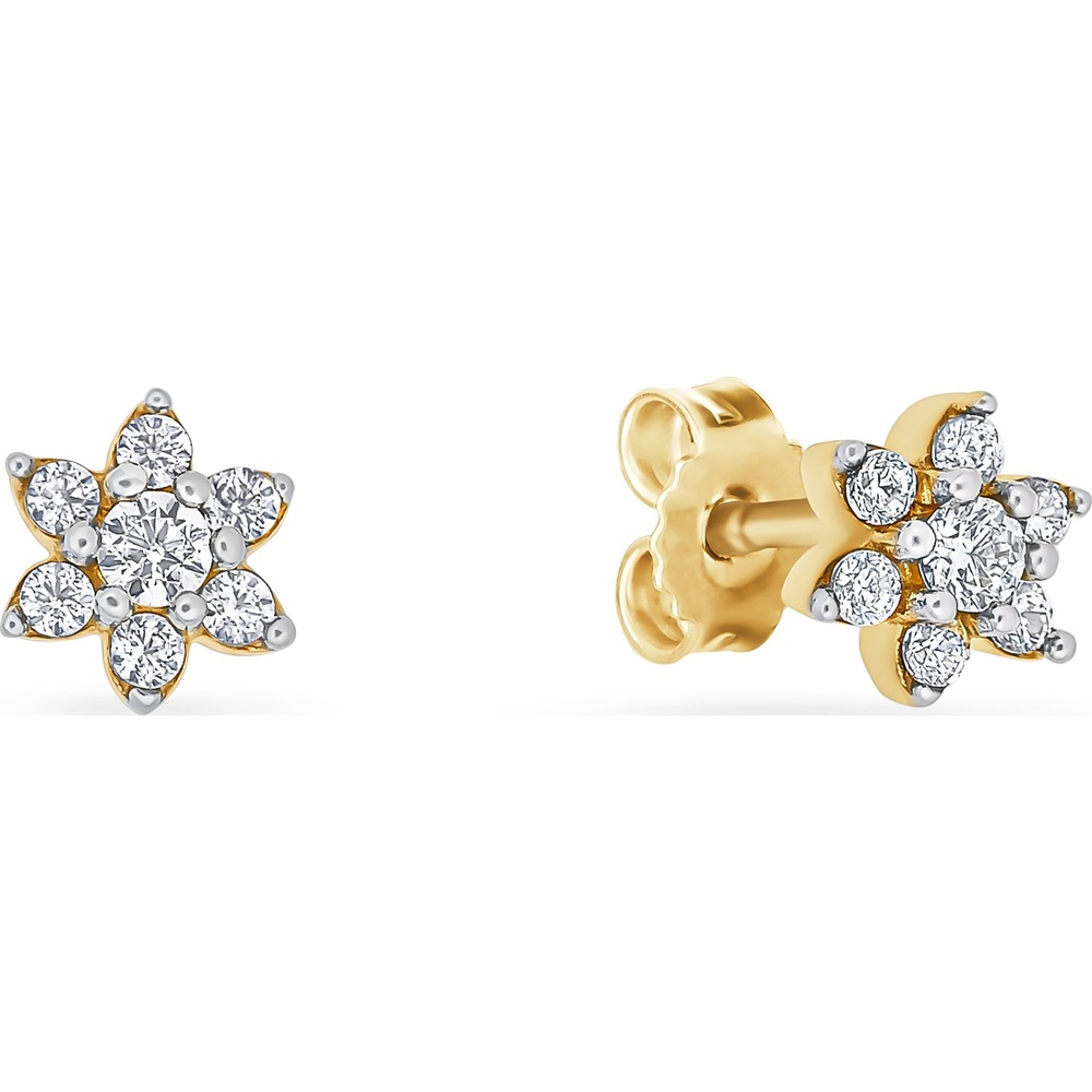FAVS Boucles d'oreilles à fermoir à poussette 375 Or jaune Boucles d'oreilles