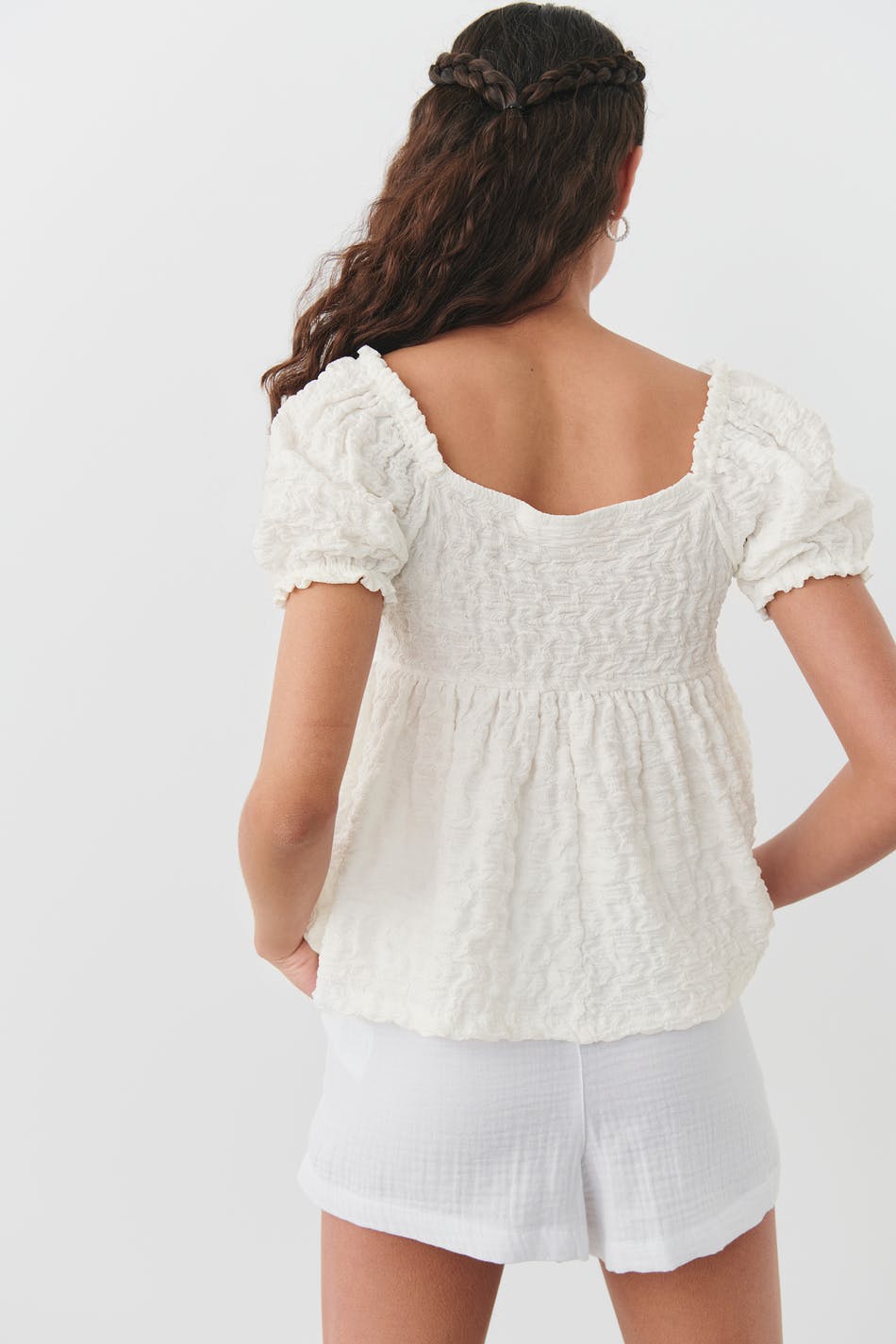 Y bubble blouse