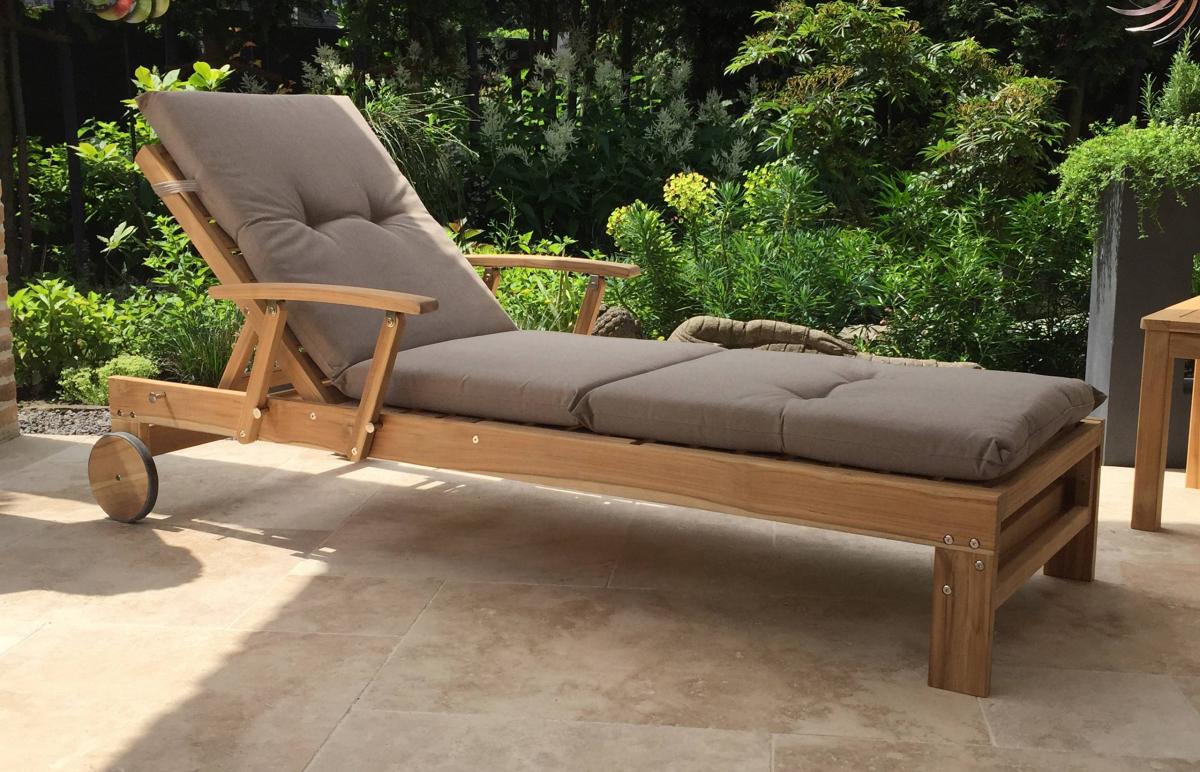 Grasekamp Famous Home Auflage Sand für Gartenliege Liegestuhl  Sonnenliege Relaxliege Polster