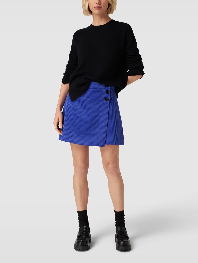 Minirock in Cord-Optik Modell 'Marlie' in royalblau