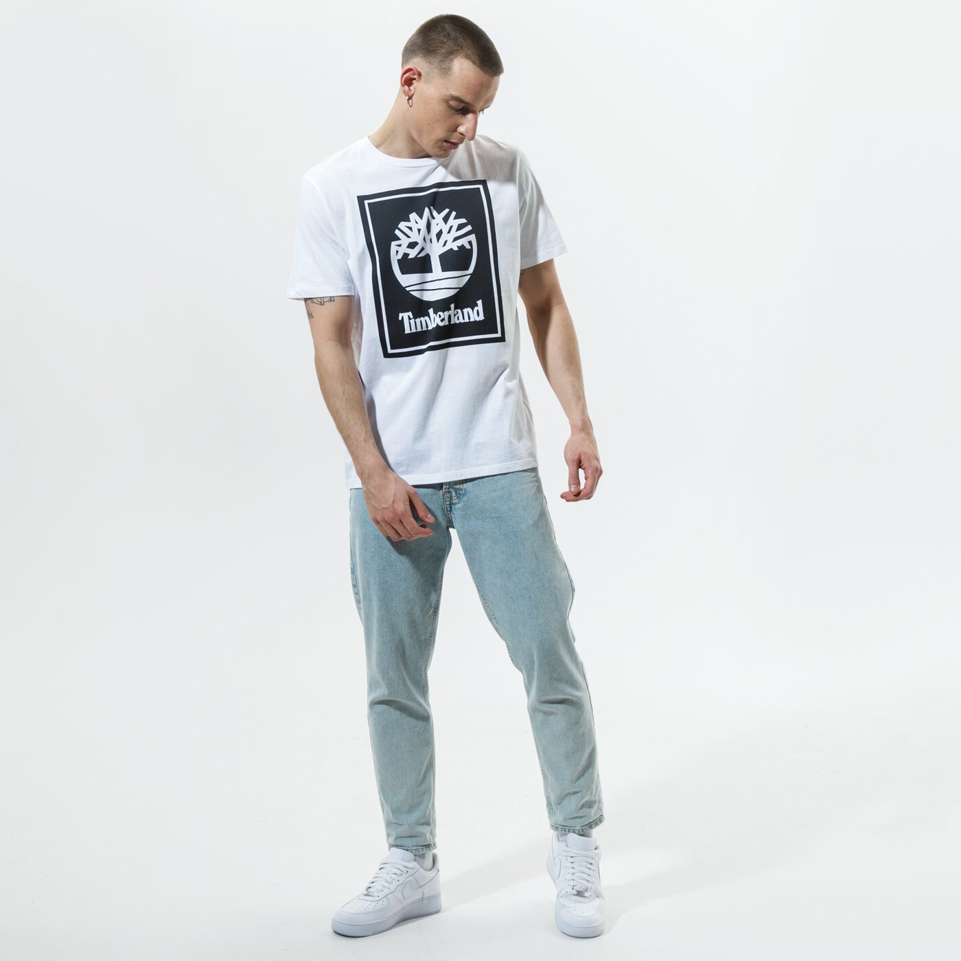 TIMBERLAND T-SHIRT YC CORE+ STACK LOGO TEE Weiß