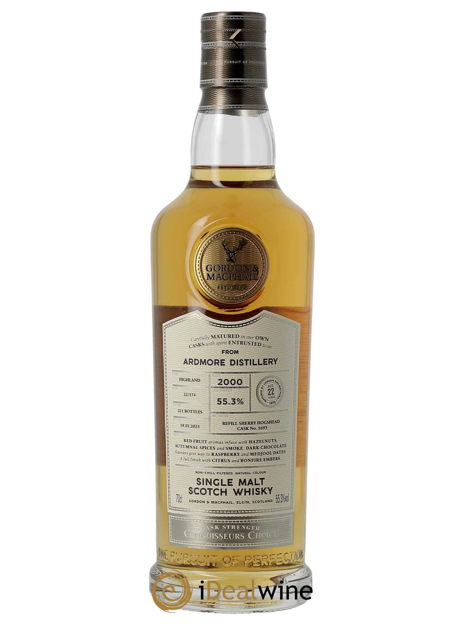 Whisky Ardmore 22 ans Gordon & Macphail  2000 - Lot de 1 Bouteille