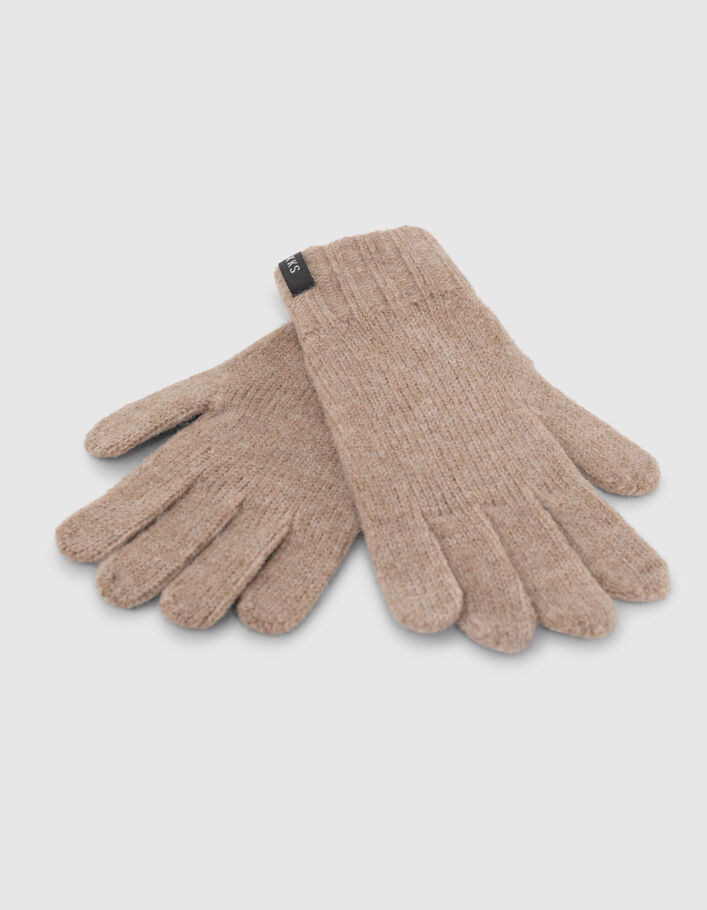 Gants beiges tricot garçon