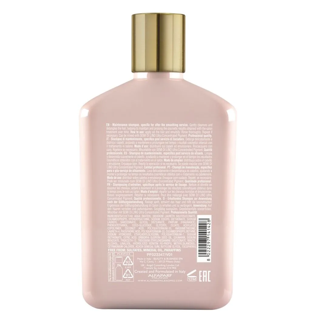 Alfaparf Milano Keratin Therapy Lisse Design hårshampoo, der bevarer den udglattende effekt
