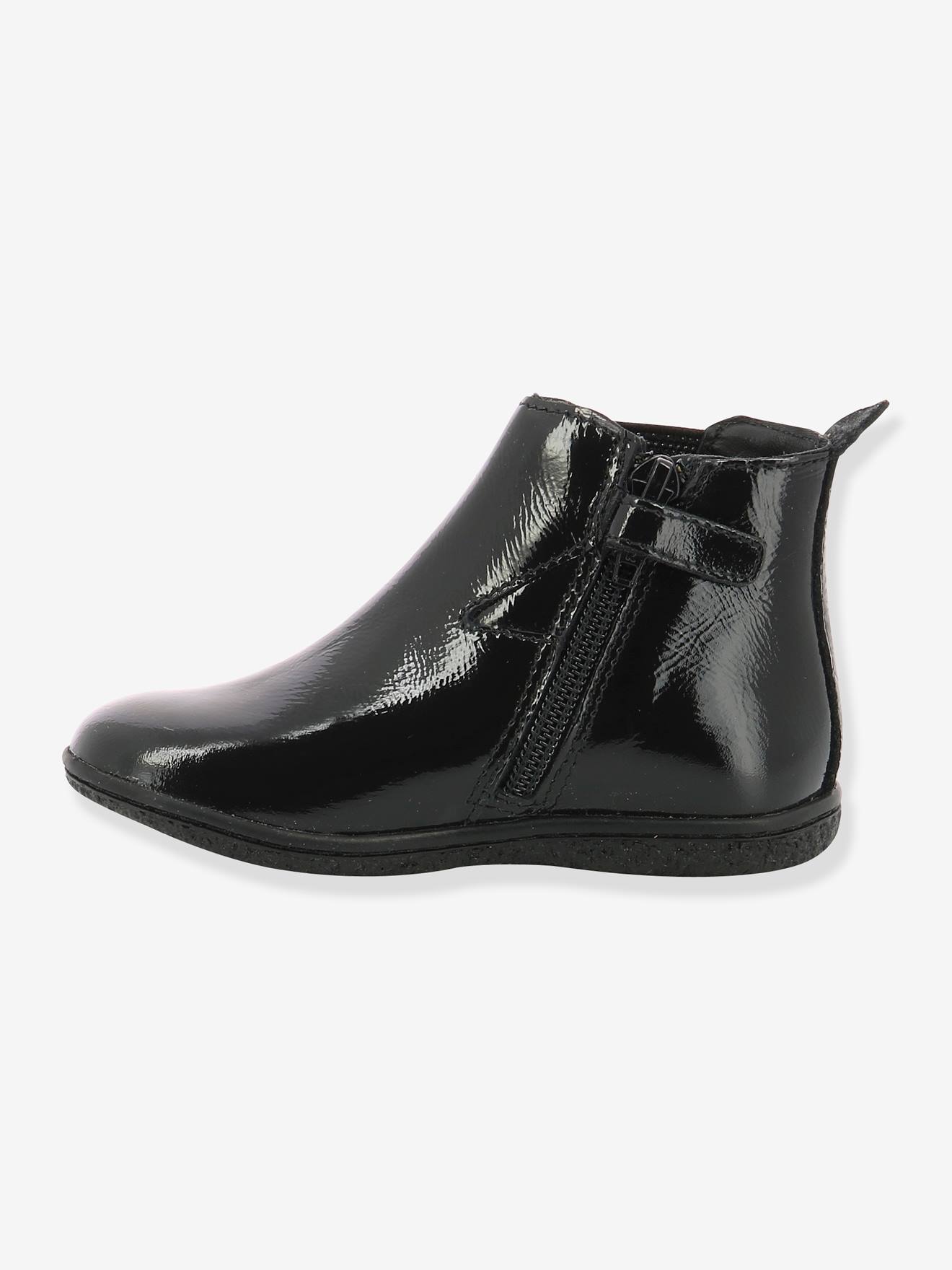 Boots fille Vermillon KICKERS® noir vernis