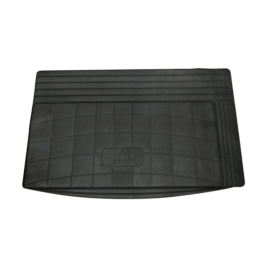 Universal Gummi-Kofferraummatte, Auto Gummimatte Kofferraum, 102 x 68 cm in Schwarz, 1 Stück - ATU