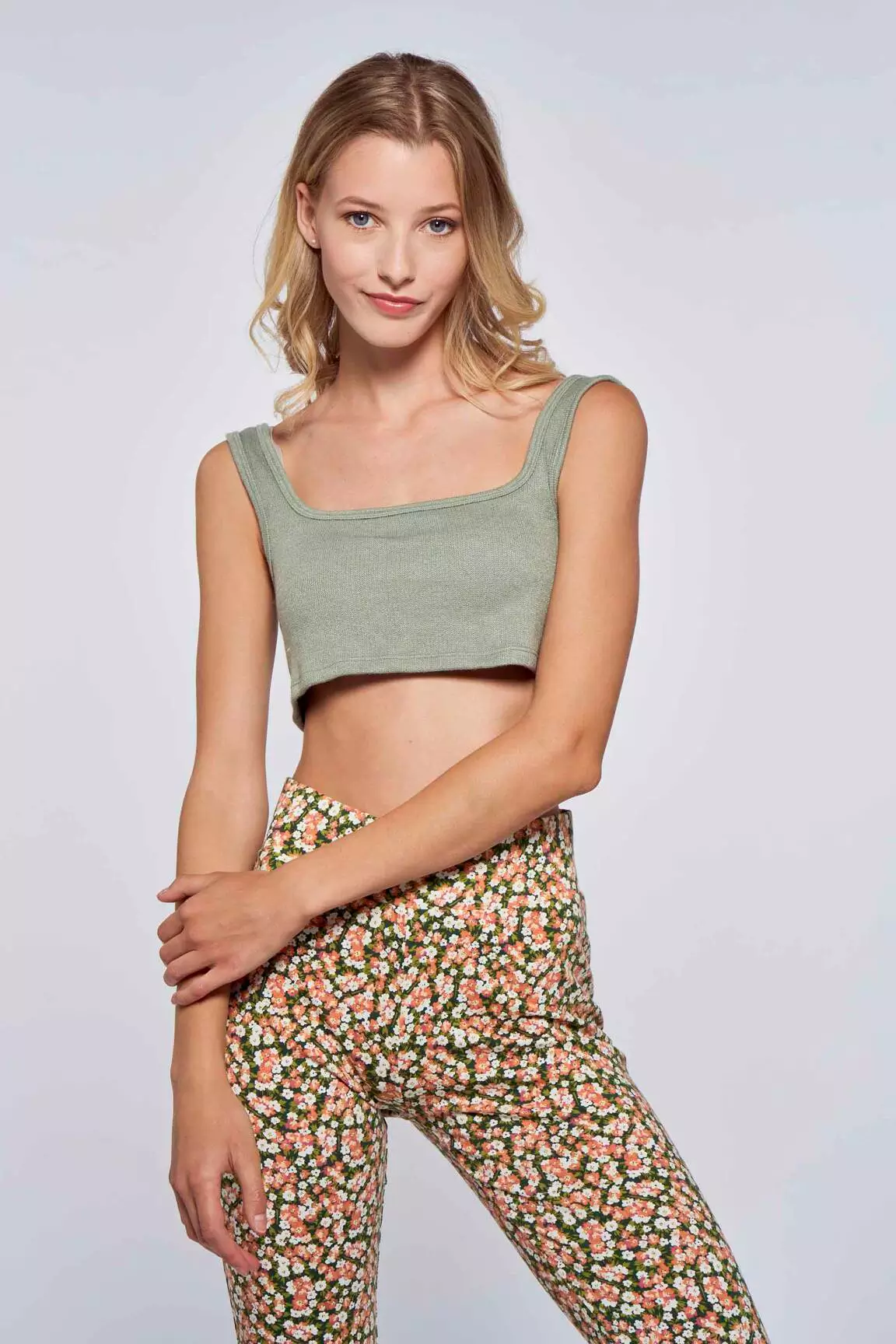 Only Crop Tops Femme couleur vert