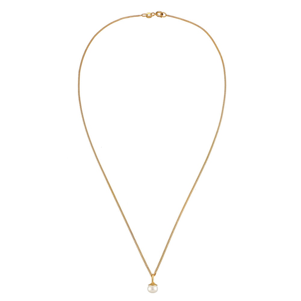 Elli Elli Collier Pendentif pour dames Perle de culture d'eau douce Minimal en argent  collier