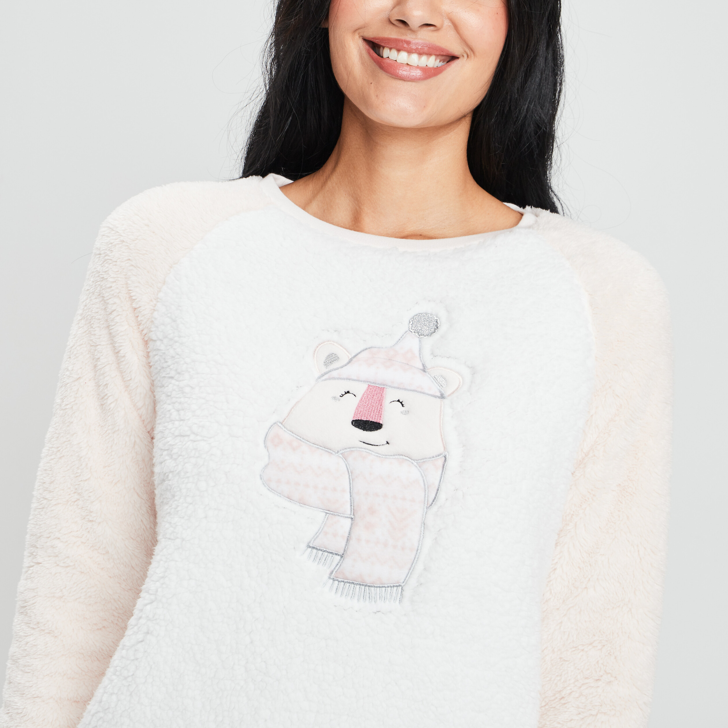 Ensemble pyjama 2 pièces rose clair femme | La Halle