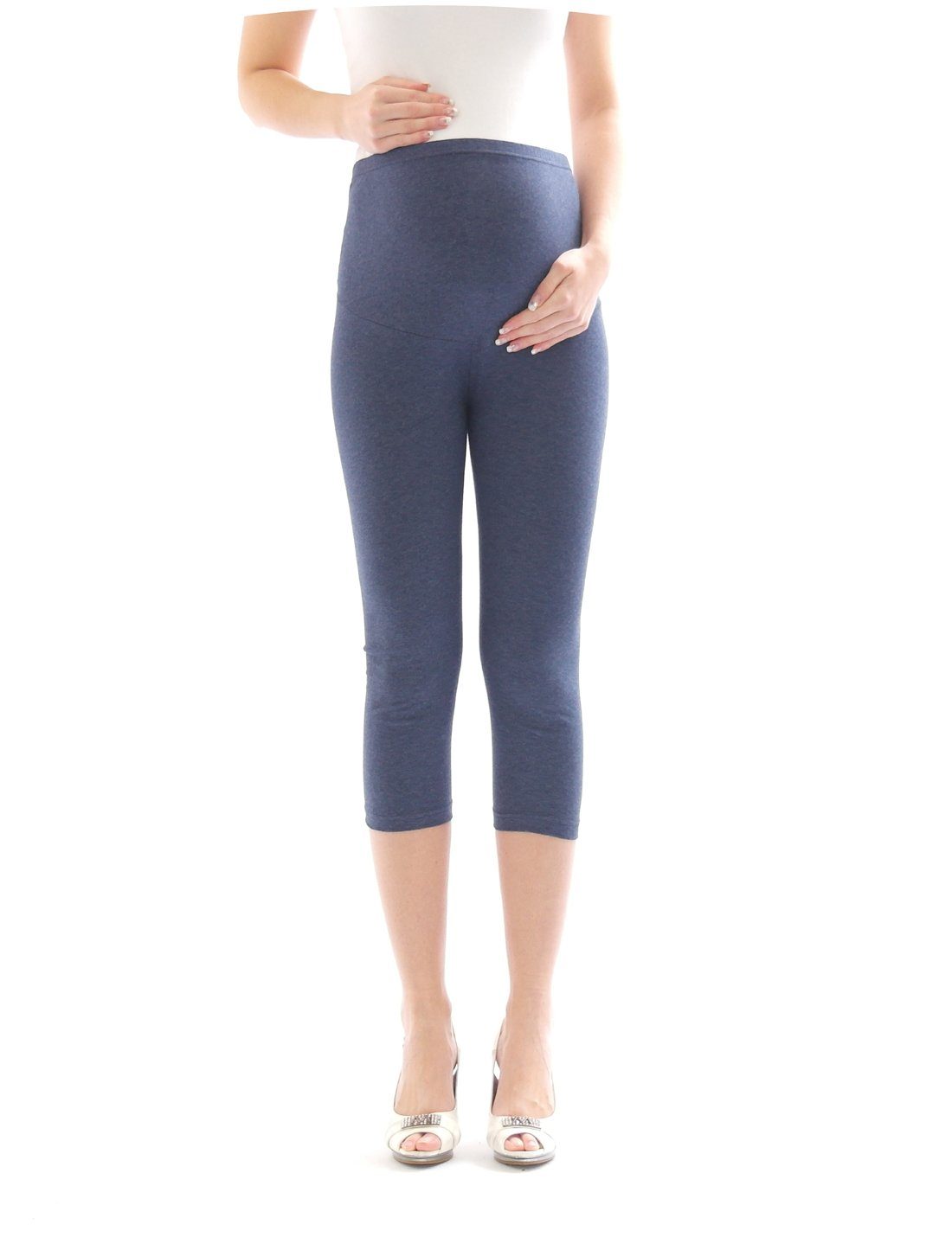 YESET Umstandshose Umstand Hose Capri 3/4 Umstandsleggings Baumwolle Jeans XL