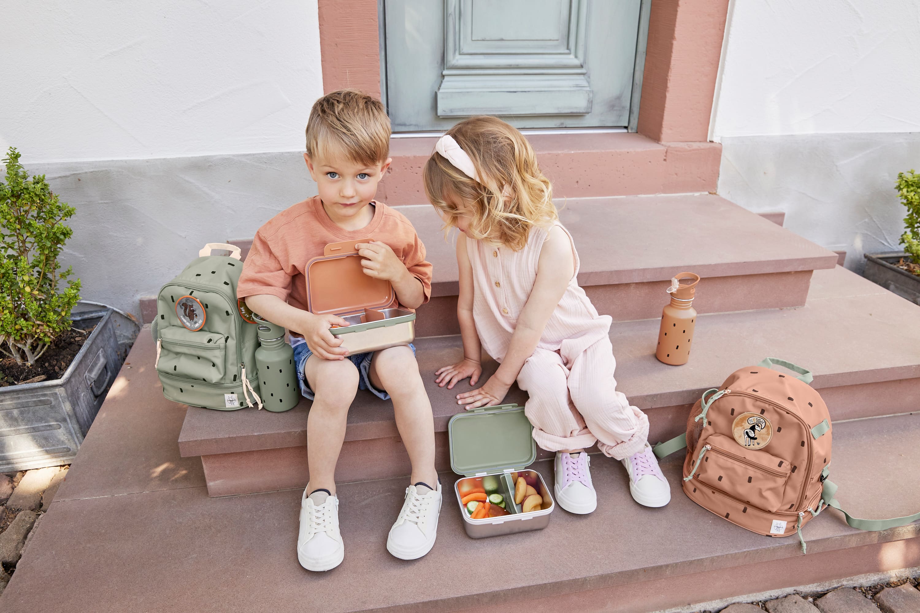 Kindergartenrucksack Mini - Happy Prints, Oliv