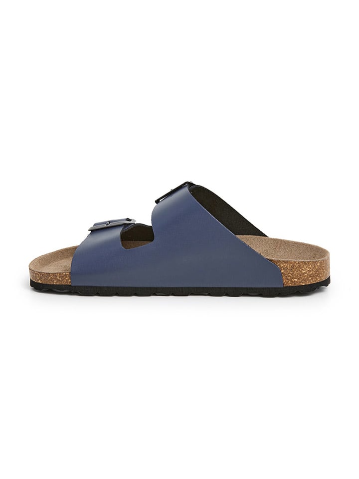 SABOKETS Leder-Pantoletten in Blau günstig kaufen