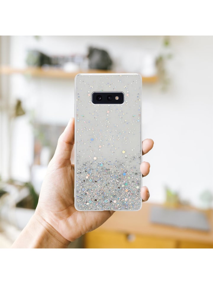 cadorabo Hülle für Samsung Galaxy S10e Glitter in Transparent mit Glitter günstig kaufen onesize