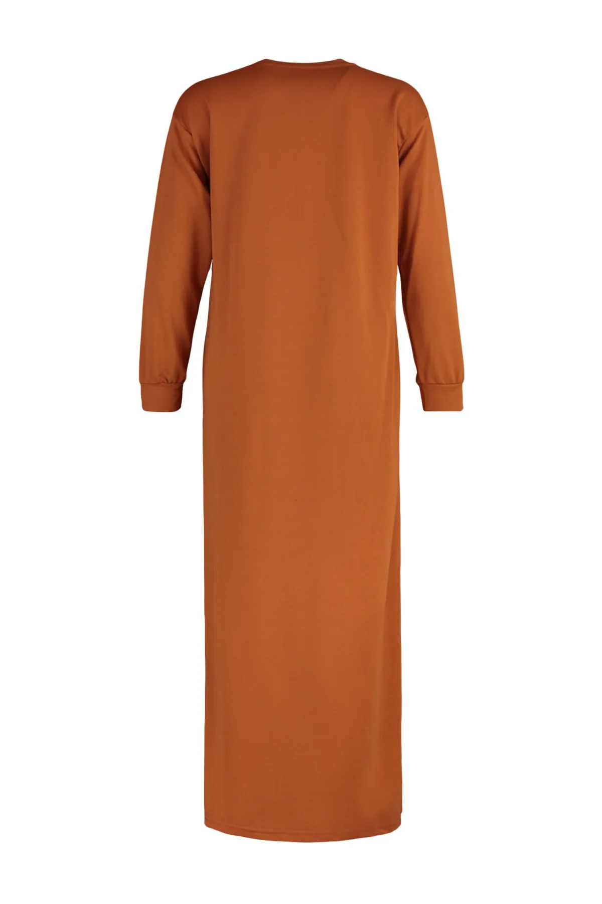 Trendyol Modest  Gestricktes Kleid mit geknöpftem Kachelsaum TCTAW23EB00214