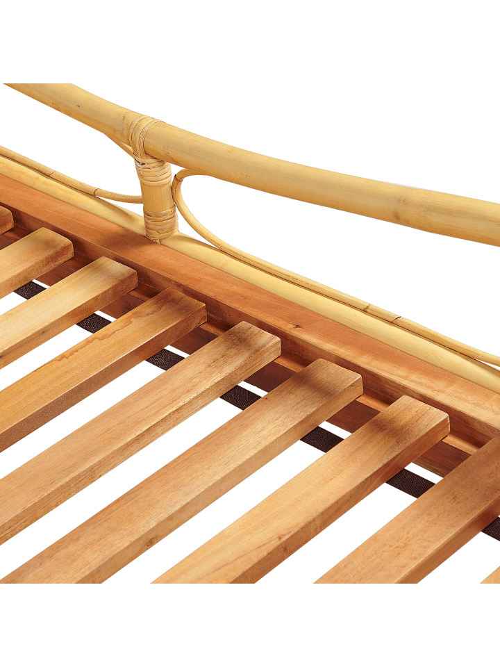 Beliani Doppelbett DOMEYROT in Heller Holzfarbton - (W) 167 x (H) 130 x (L) 207 cm günstig kaufen onesize