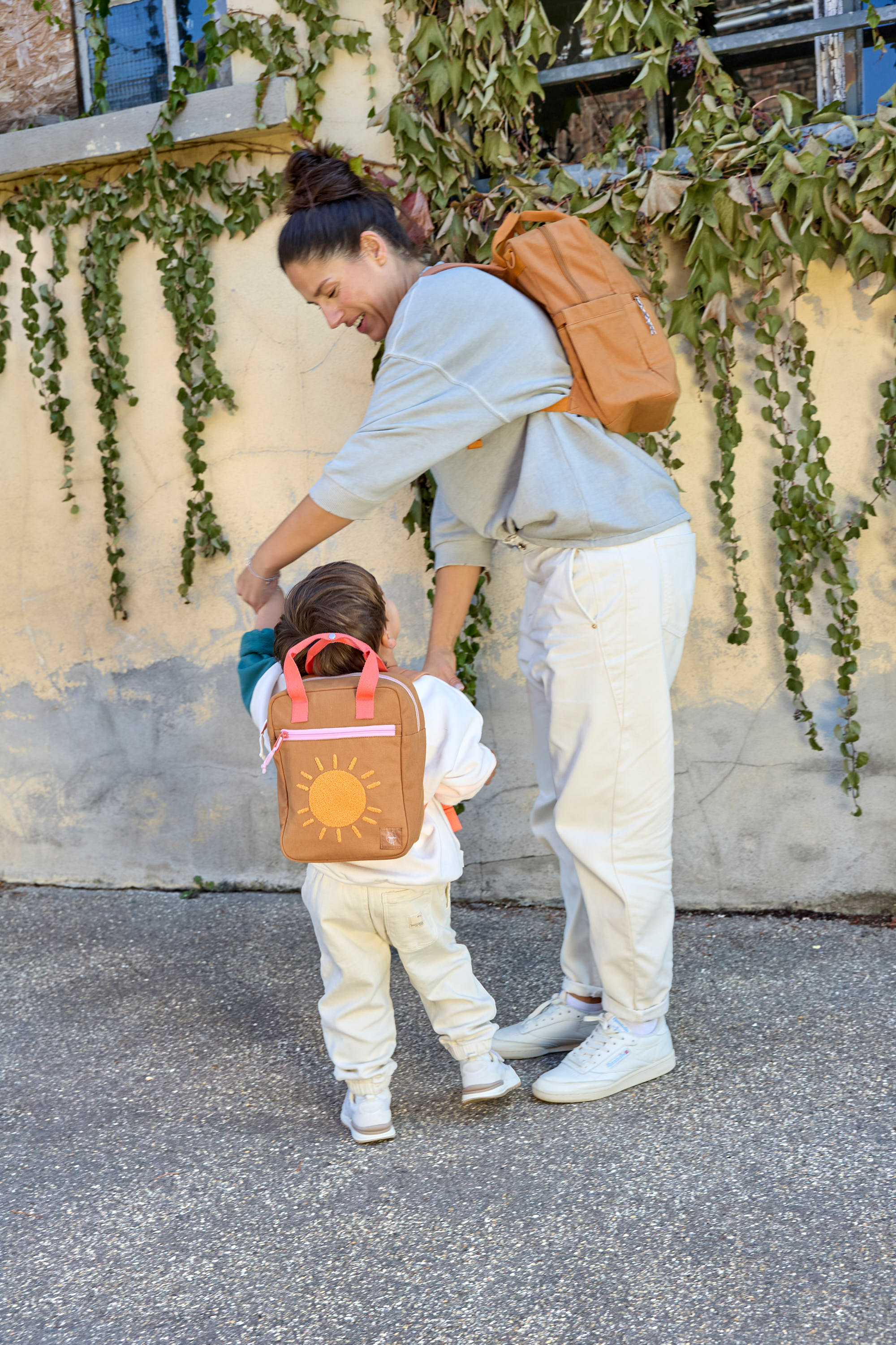 Kindergartenrucksack Square Little One & Me - Small, Karamell