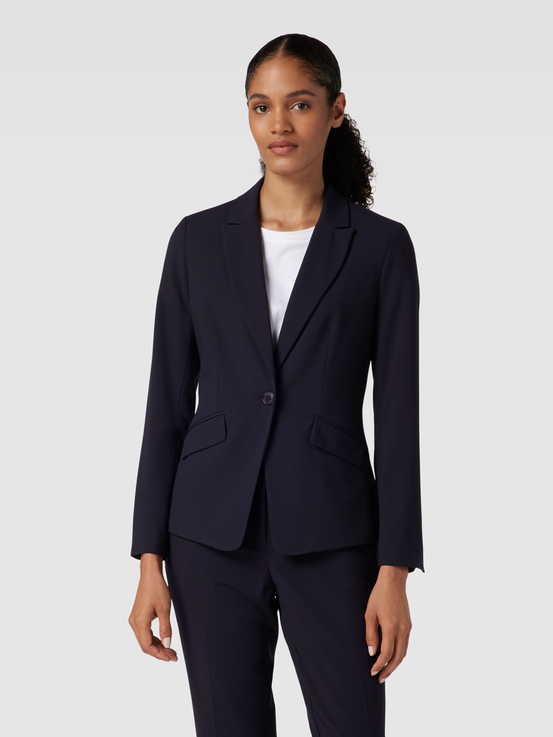 Blazer mit Knopfverschluss in marineblau