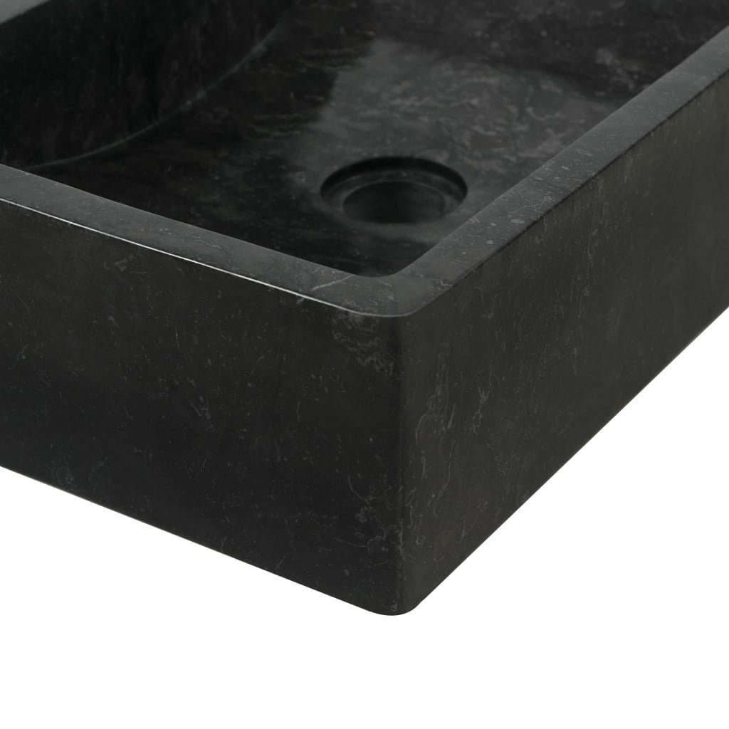 vidaXL Waschbecken Waschbecken 45x30x12 cm Marmor Schwarz