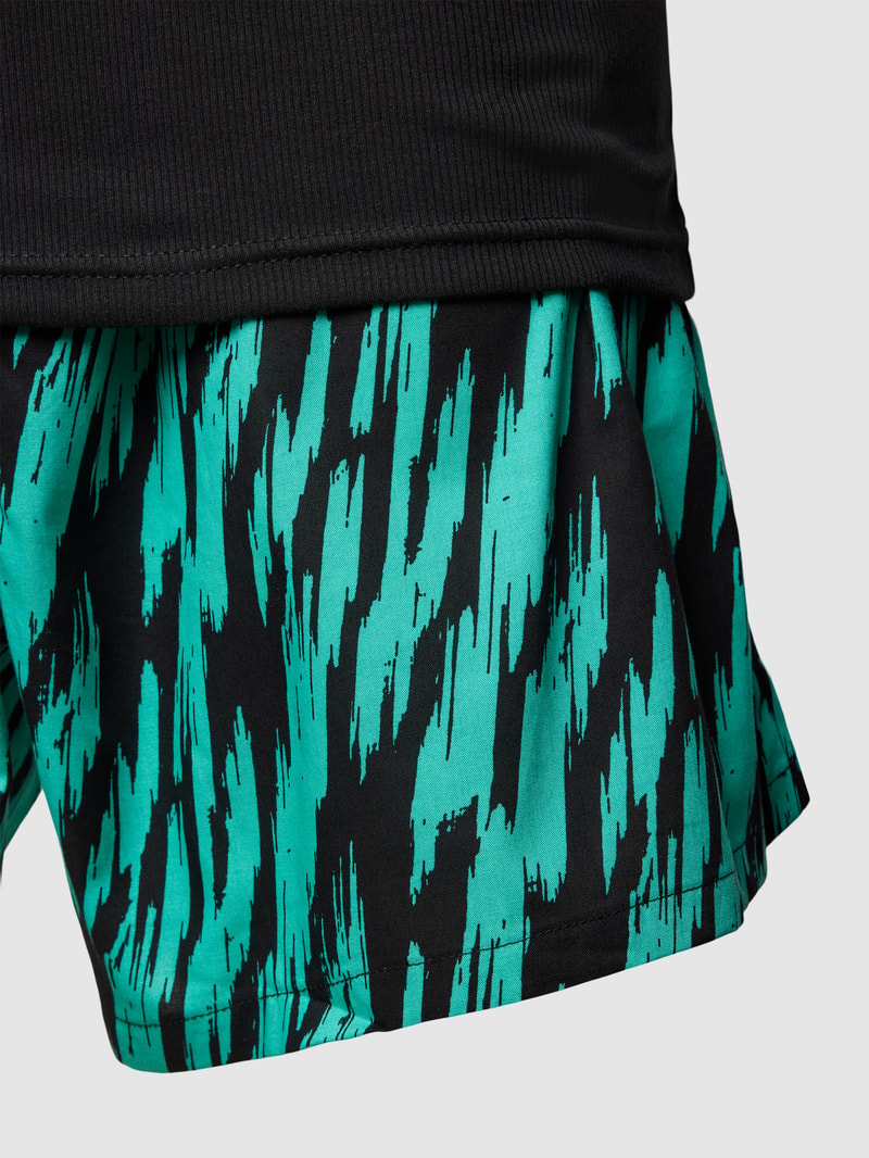 Pyjama mit Label-Print in smaragdgrün