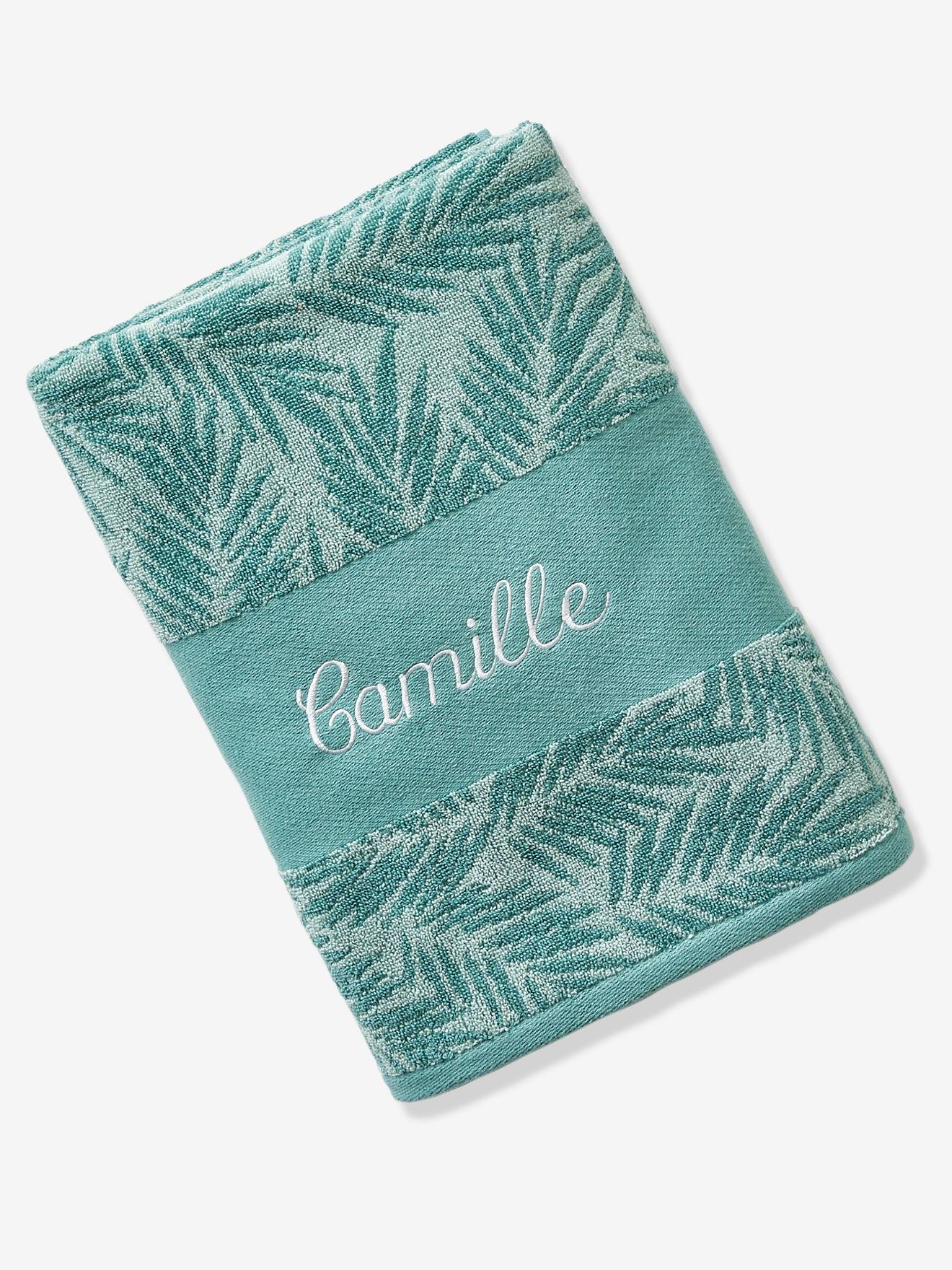 Serviette de bain personnalisable vert