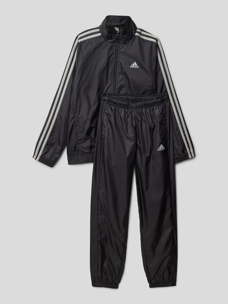 Sweatanzug mit Label-Stitching in schwarz