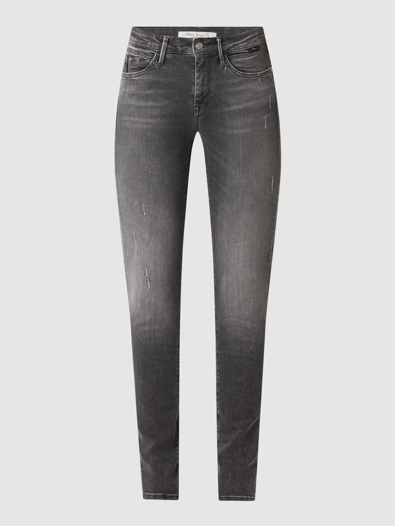 Super Skinny Fit Jeans mit Stretch-Anteil Modell 'Adriana' in dunkelgrau