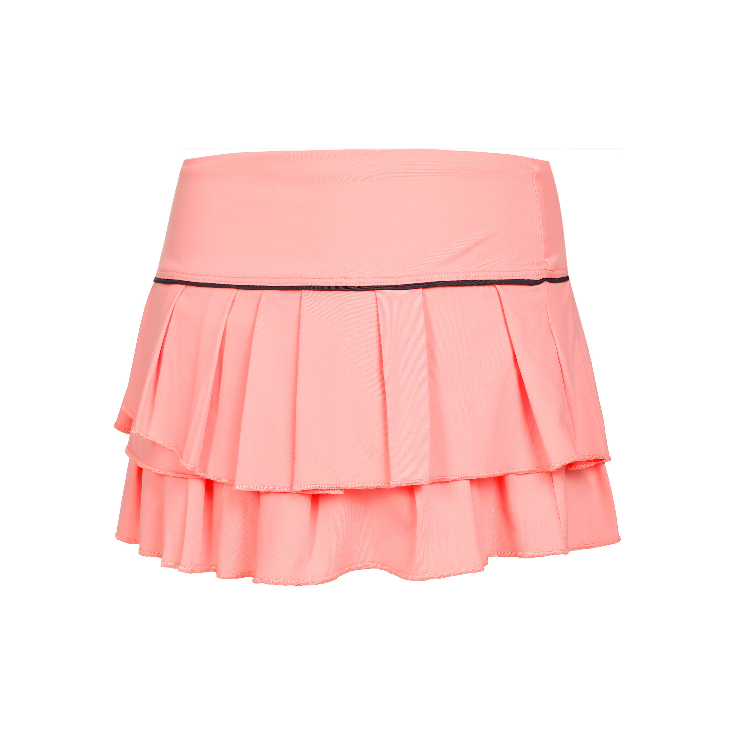 Pleat Tier With Piping Rock Damen - Apricot, Schwarz