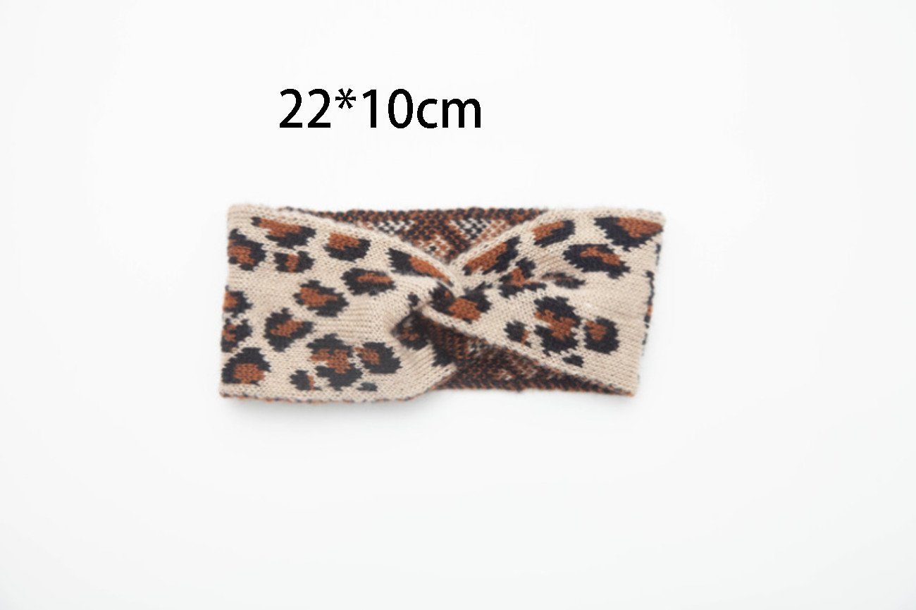 Union Reisen Haarband Stirnband mit Kamelschleife und Leopardenmuster, 1-tlg.