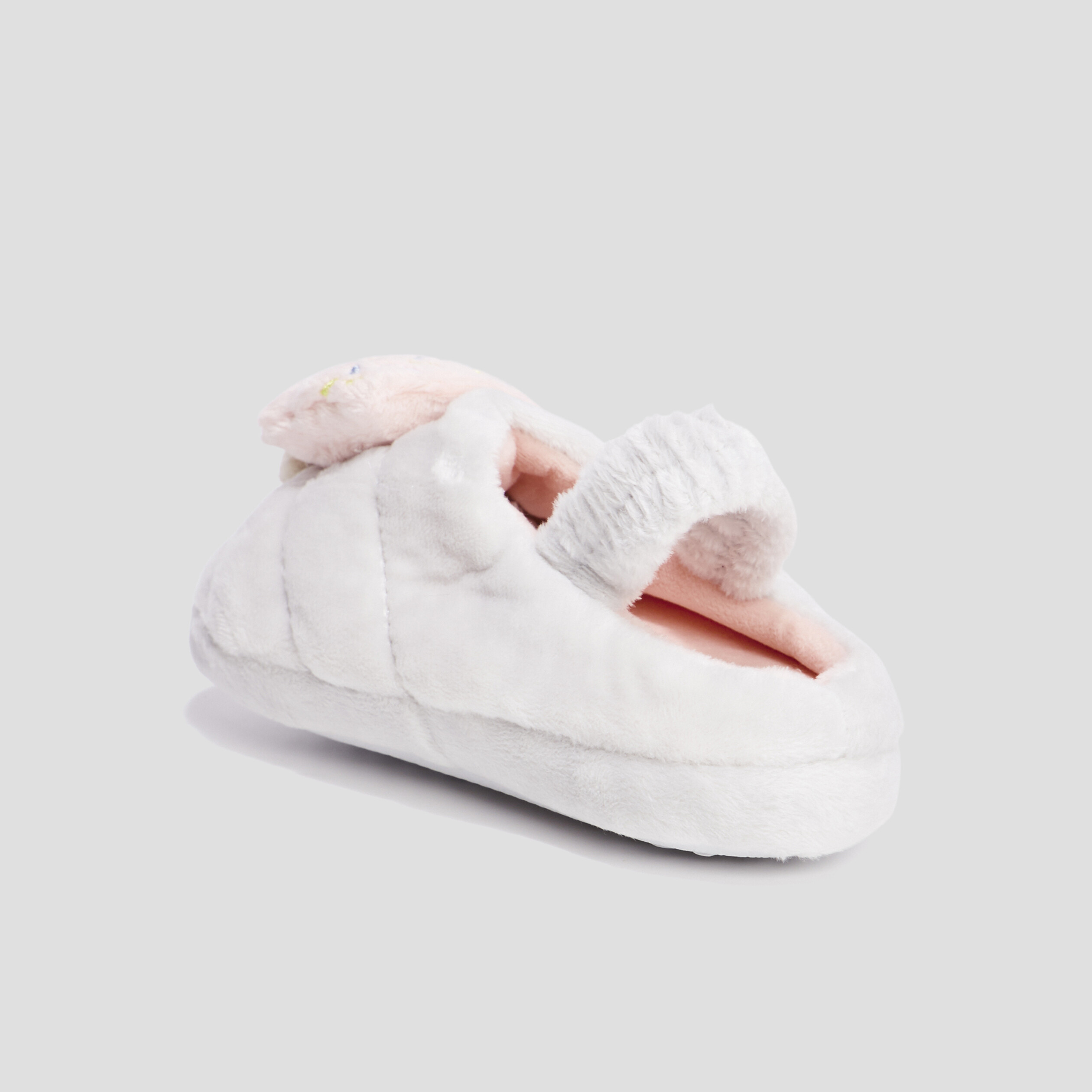 Chaussons mules avec élastique gris fille | La Halle