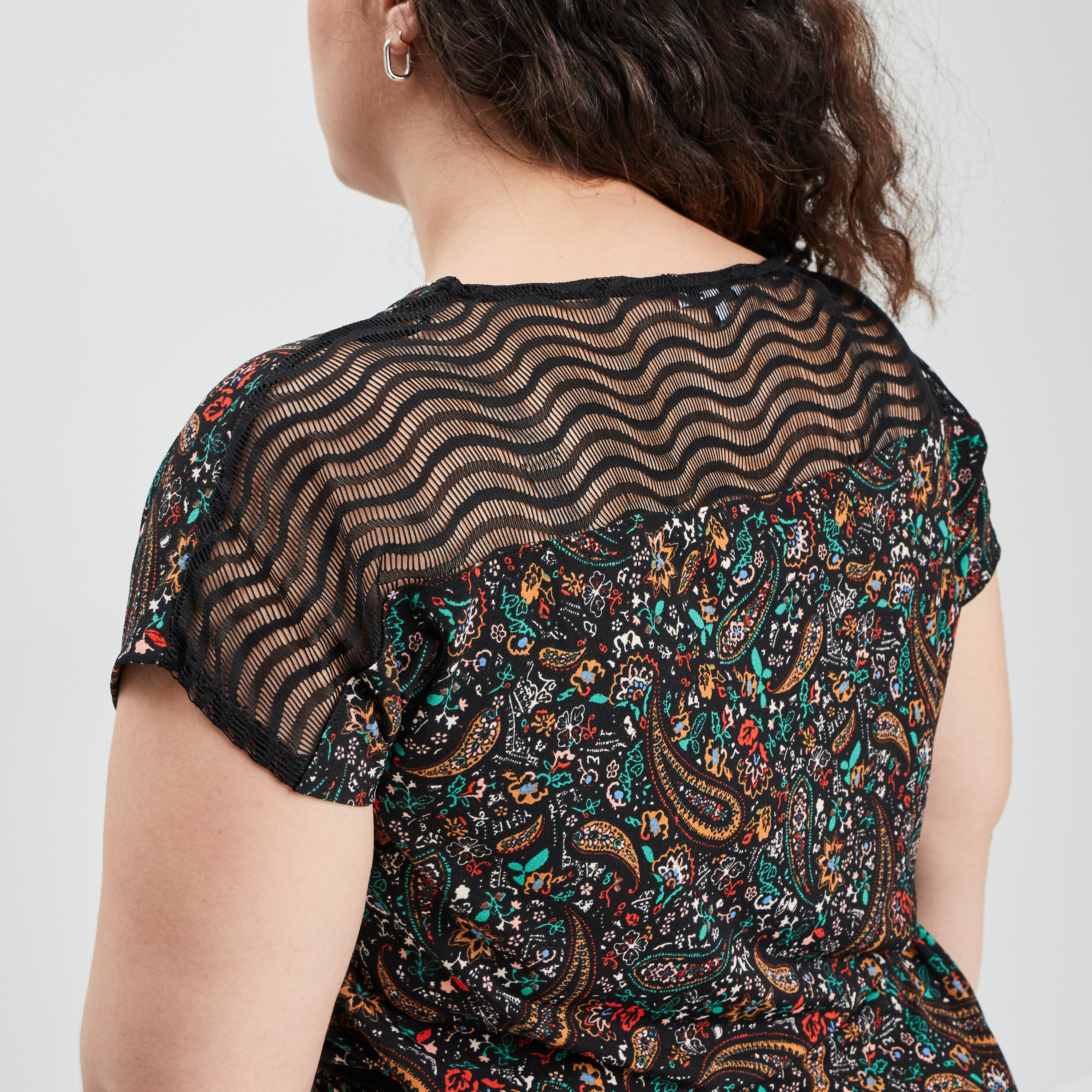 Robe droite ceinturée noir femme grande taille | La Halle