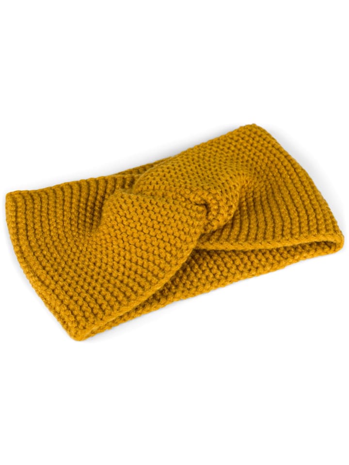 styleBREAKER Strick Stirnband in Curry günstig kaufen onesize
