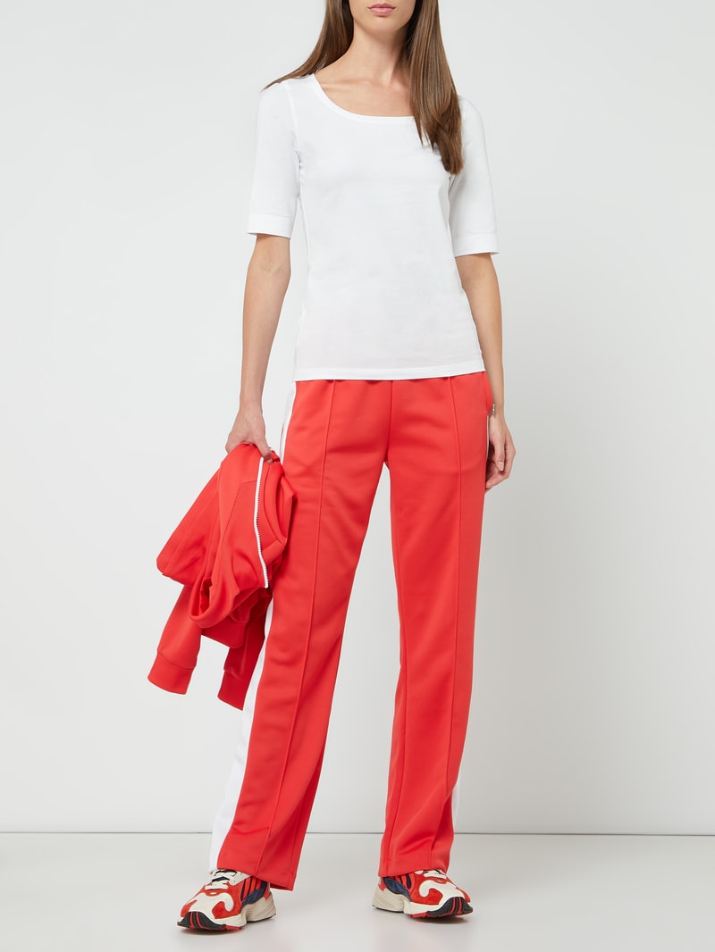 T-Shirt mit 1/2-Arm Modell 'Daily' in weiß