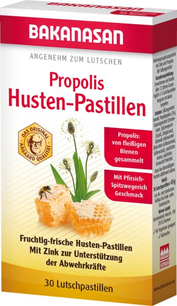 Bakanasan Propolis und Gelée Royale Propolis Husten-Pastillen Nahrungsergänzungsmittel