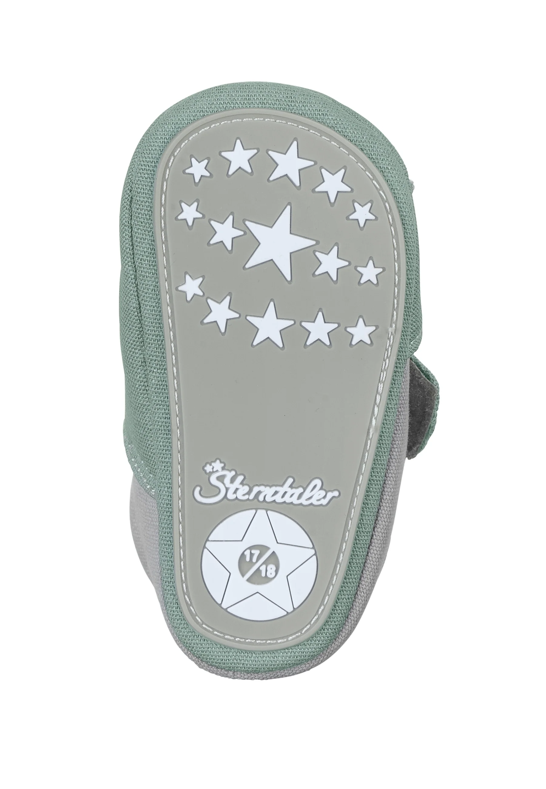Baby Krabbelschuh aus Canvas mit Applikation Stern