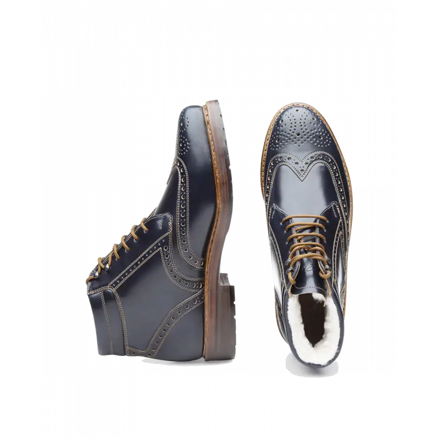Heinrich Dinkelacker - Businessschuhe Derby BUDA FULL-BROGUE C Cordovan - blau