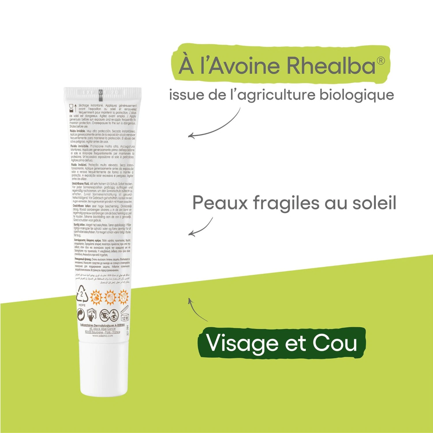 A-DERMA nevidljivi fluid za zaštitu od sunca za lice SPF50+
