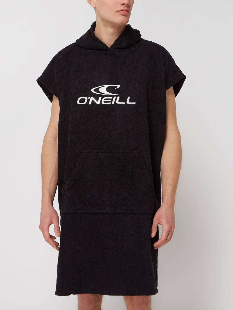 Bademantel in Schlupfform Modell 'Jack's Towel' in schwarz