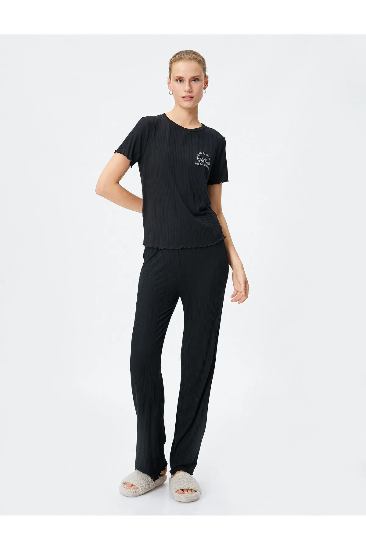 Koton  Pyjamahose aus Modalmischung mit geradem Bein