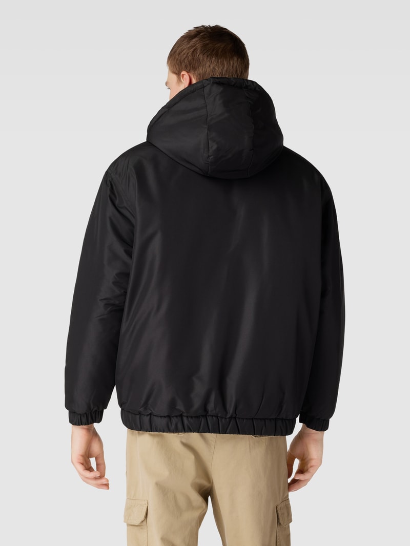 Jacke mit Label-Patch Modell 'PACCIORETTI' in schwarz