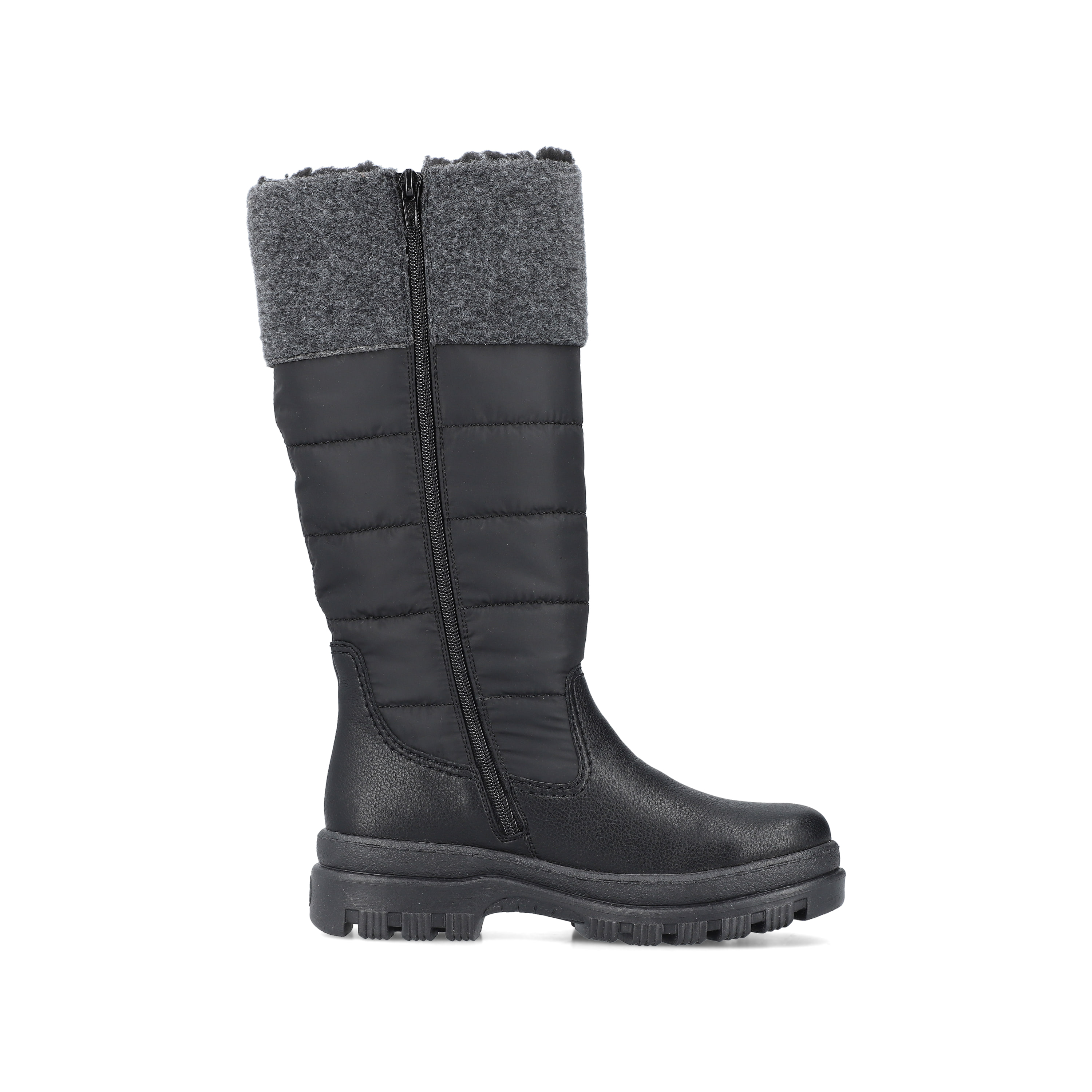 Rieker Damen Hochschaftstiefel graphitschwarz