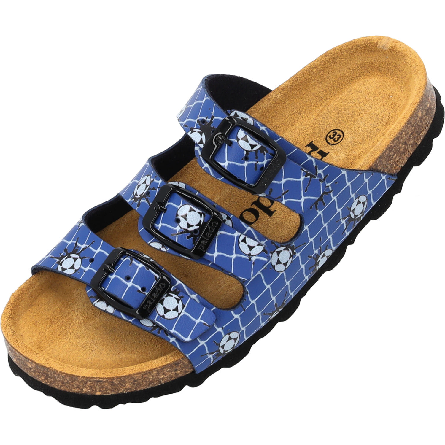 Palado Kids Capri B Print, Pantoletten, Kinder, Blau Soccer