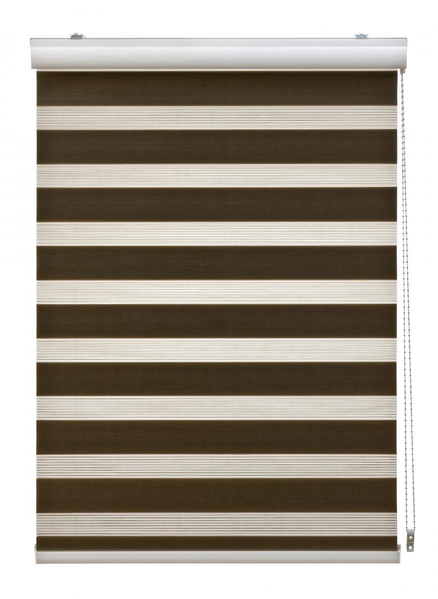 Bella Casa Duo-Rollo mit Blende, Rollo, lichtdurchlässig, Sonnenschutz, 90 x 220 cm braun