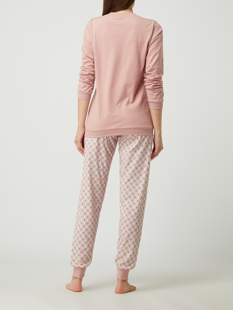 Pyjama aus Baumwolle in altrosa