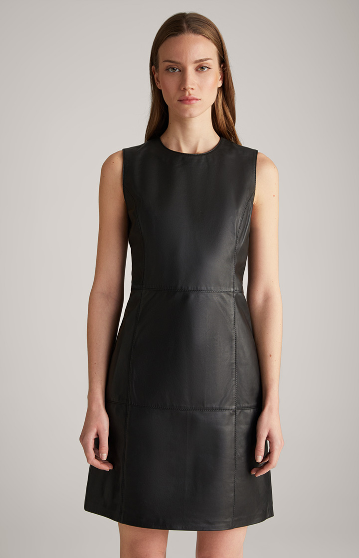 Lederkleid in Schwarz