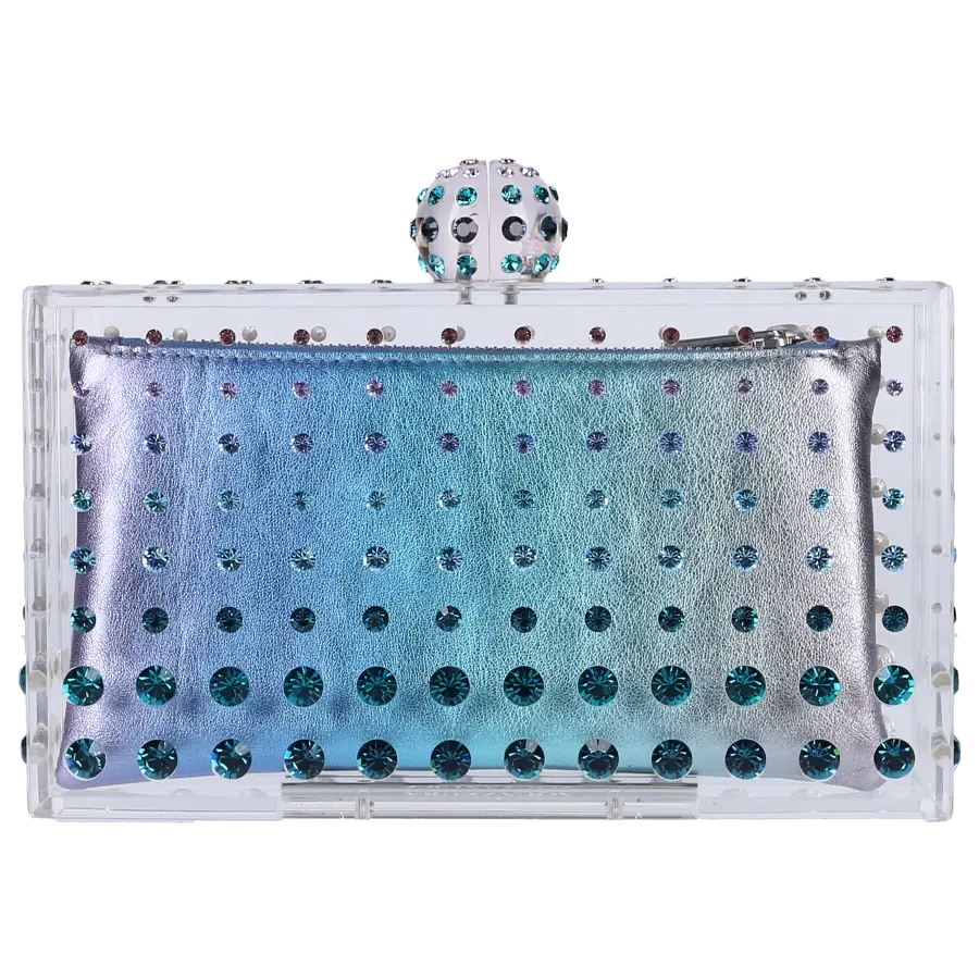 Aquazzura - Clutch TEQUILLA Harz - blau