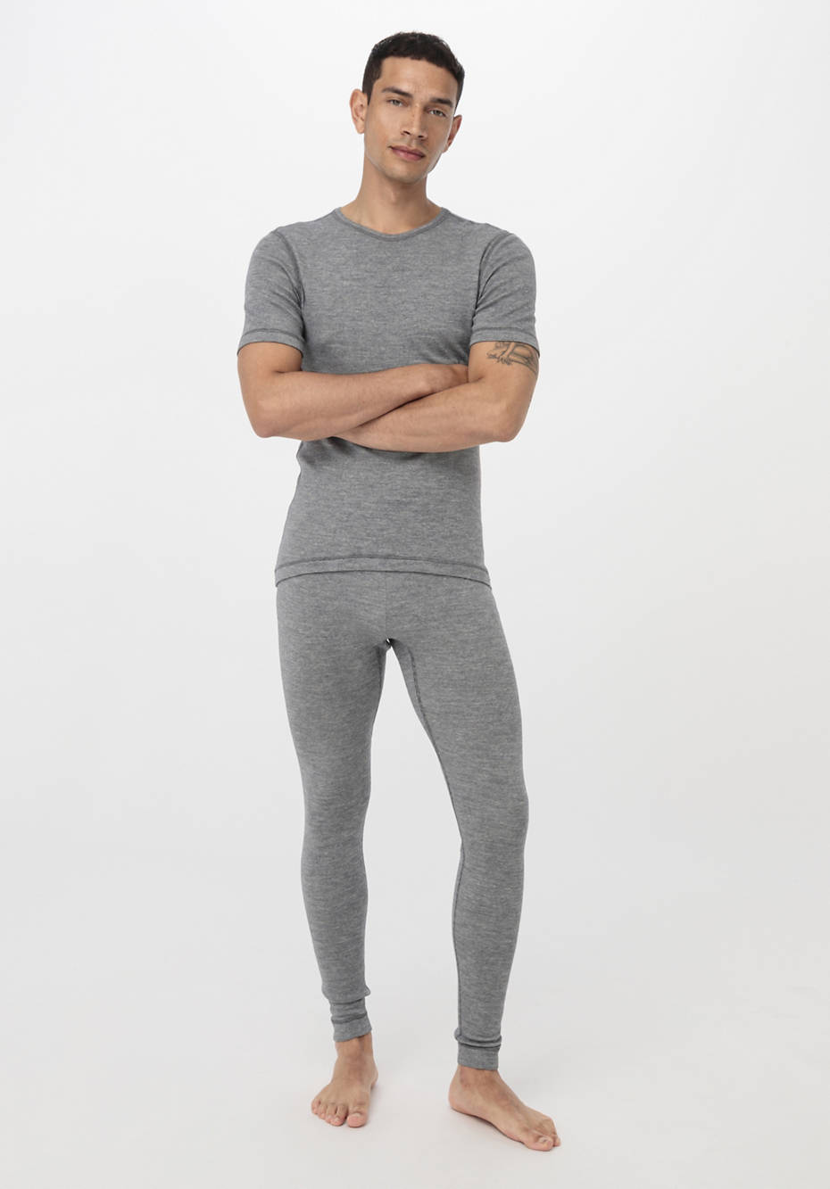 Halbarm-Funktionsshirt mit Bio-Merinowolle und Seide