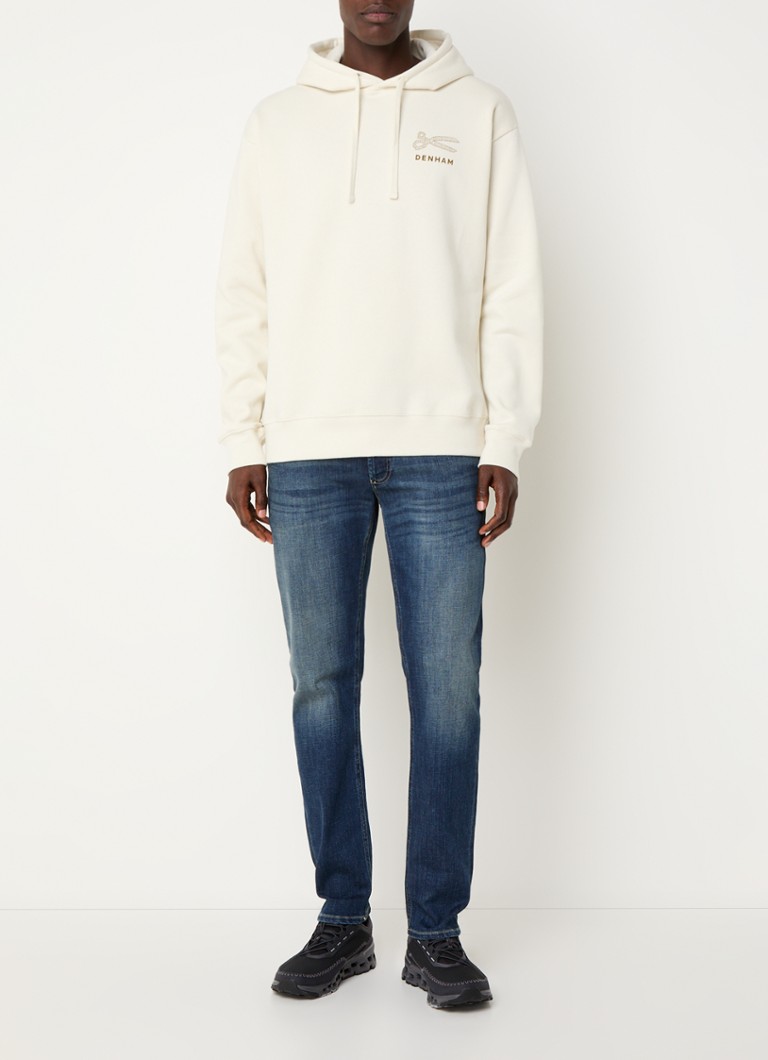 Bluza z kapturem Denham Wear Better z logo i nadrukiem z tyłu.