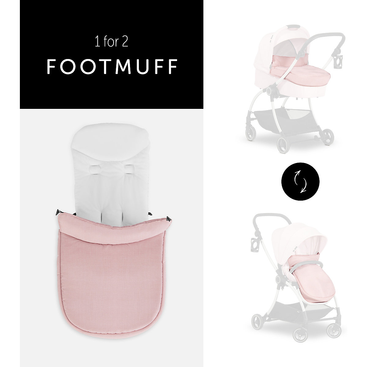 Kinderwagenaufsatz Colibri, Melange Rose