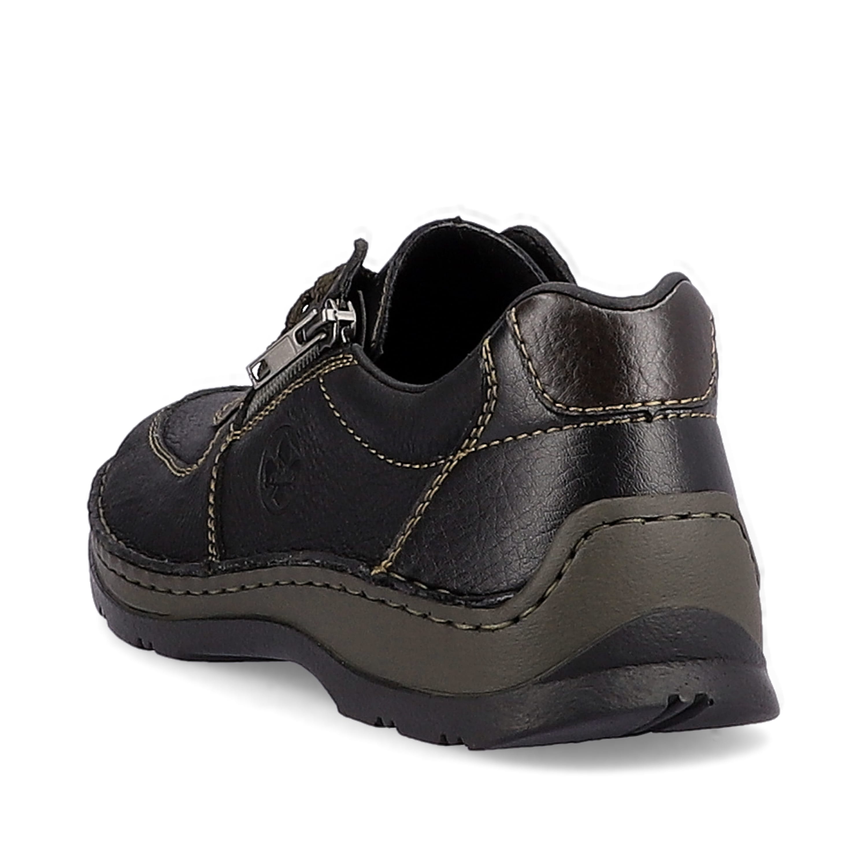 Rieker Herren Schnürschuhe asphaltschwarz