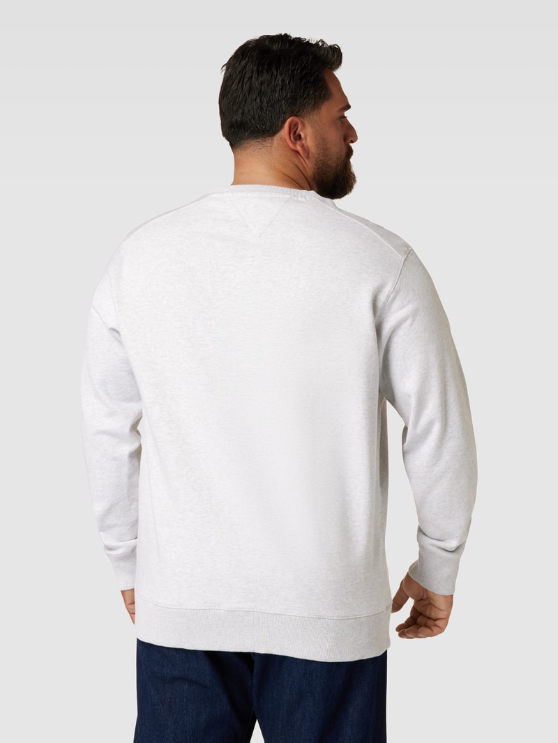 PLUS SIZE Sweatshirt mit Label-Stitching in hellgrau